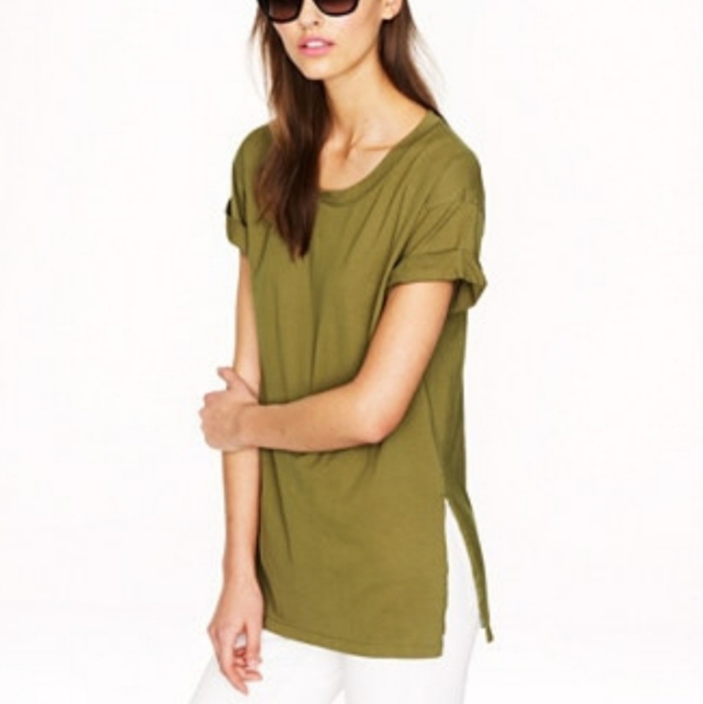 JCrew Side Slit Tunic Tee